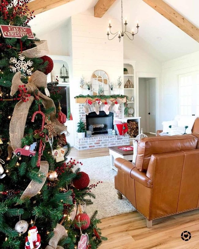 Soaring Wood Beams Meet Brick Warmth