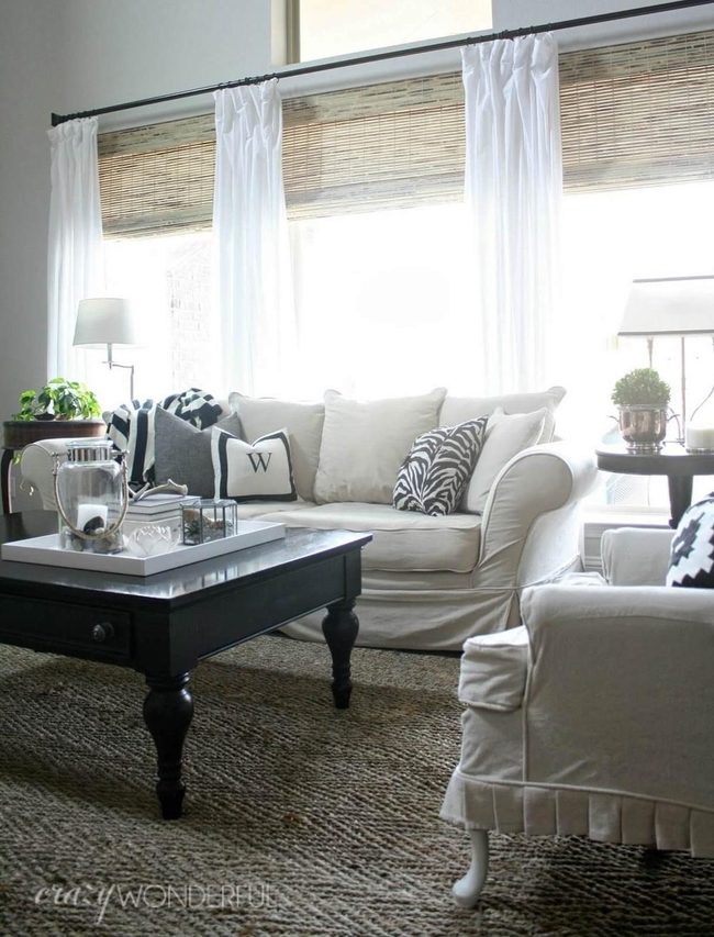 Sheer Chiffon Panels Unified Living Spaces