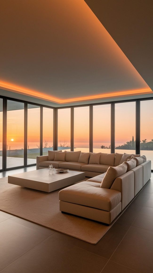 Spacious Living Room Multiple Functional Zones