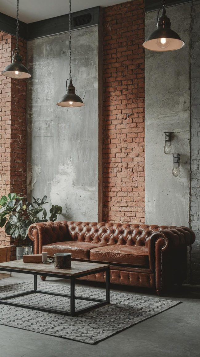Concrete And Exposed Brick Walls