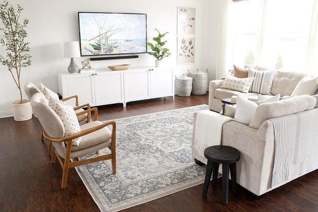 Gray Vintage Farmhouse Rug Anchor