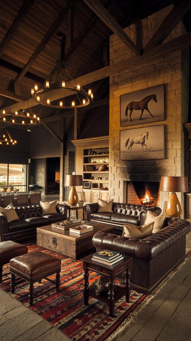 Stone Fireplace Mantel Display