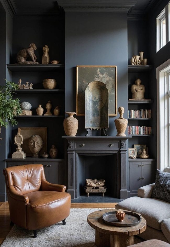 Curated Gallery Walls With Sculptures