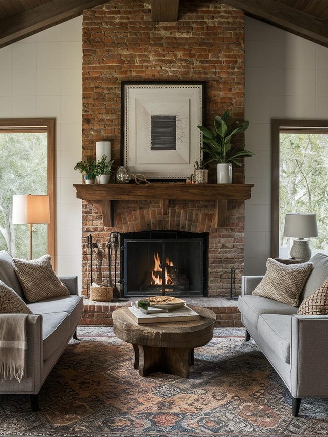 Warm Fireplace Gathers Everyone