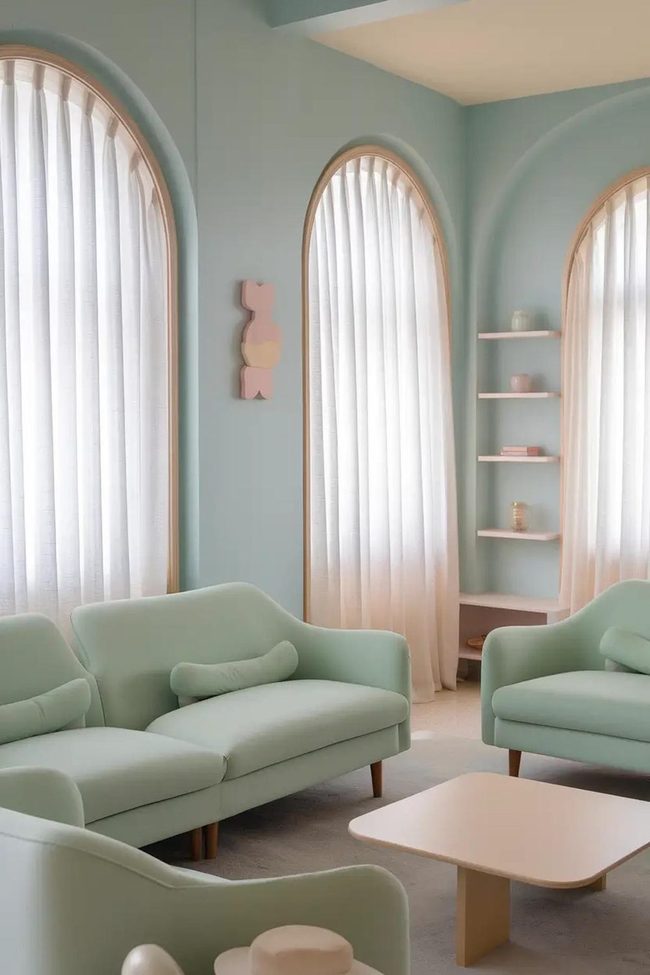 Delicate Blue Meets Mint Green