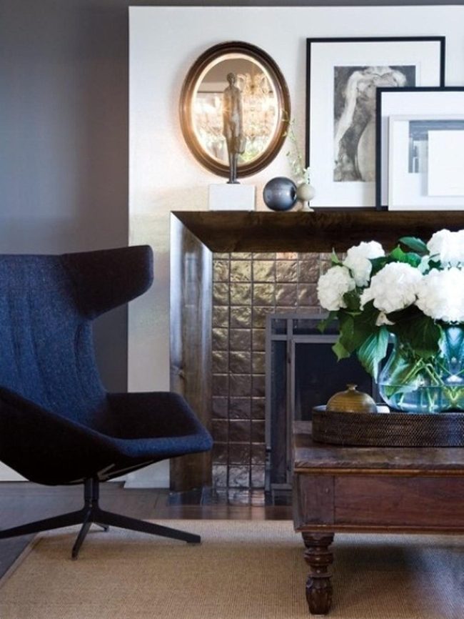 Dark Seating, Fireplace Glow