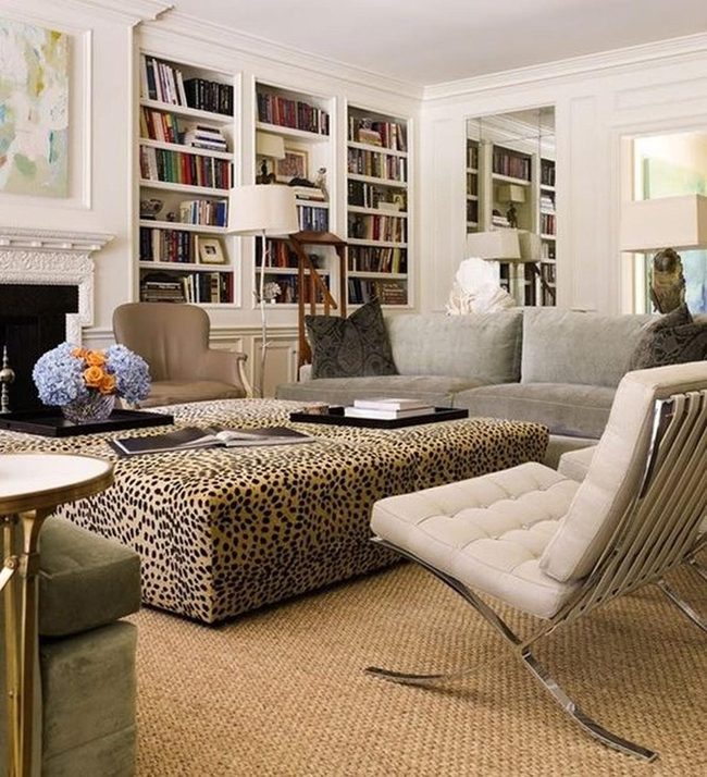Oversized Animal Print Ottomans Steal Show