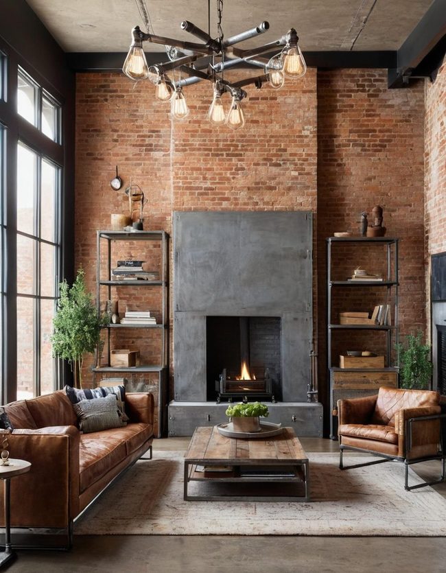 Exposed Brick Steel Loft