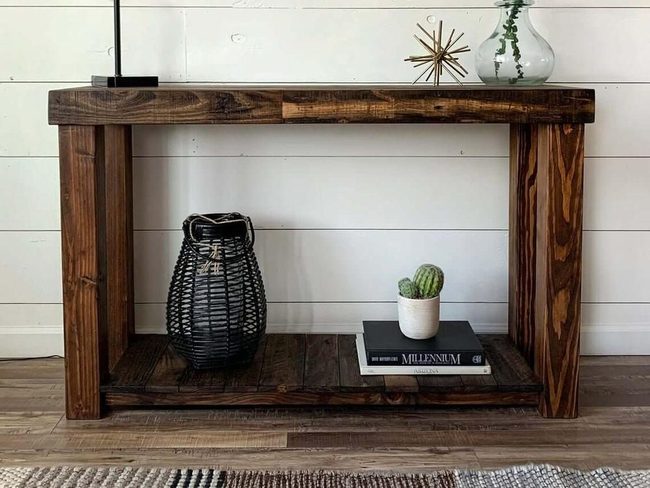 Reclaimed Wood Open Display Table