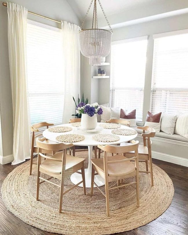 Sunlit Breakfast Nook With Reading Bench