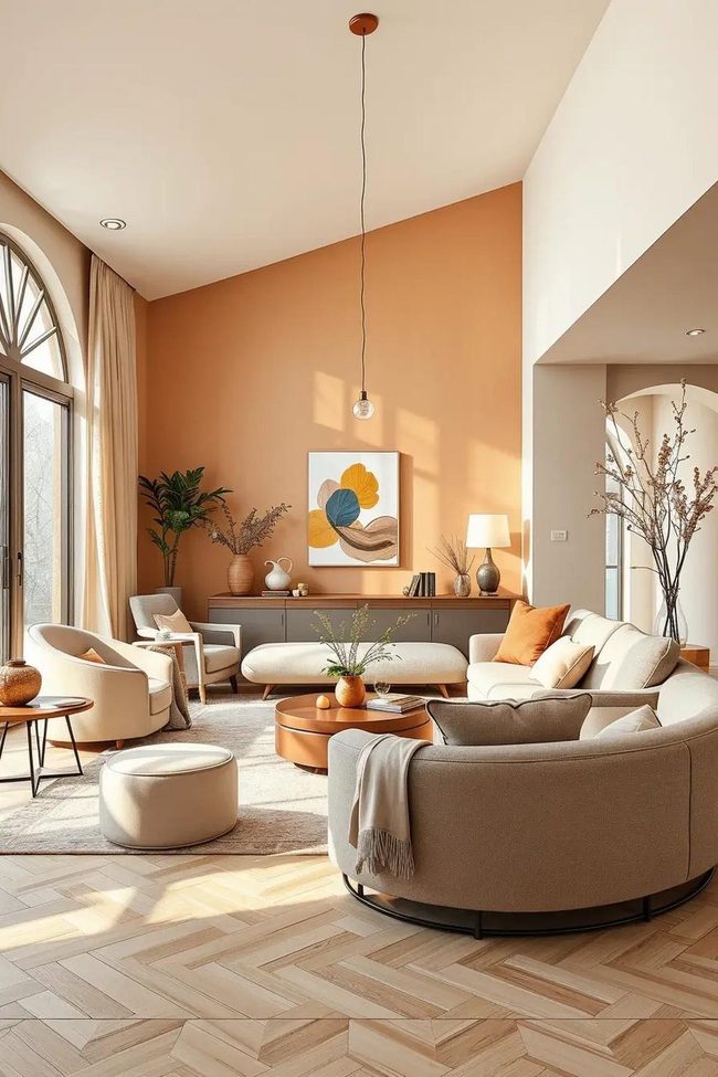 Soft Earth Tones with Curves