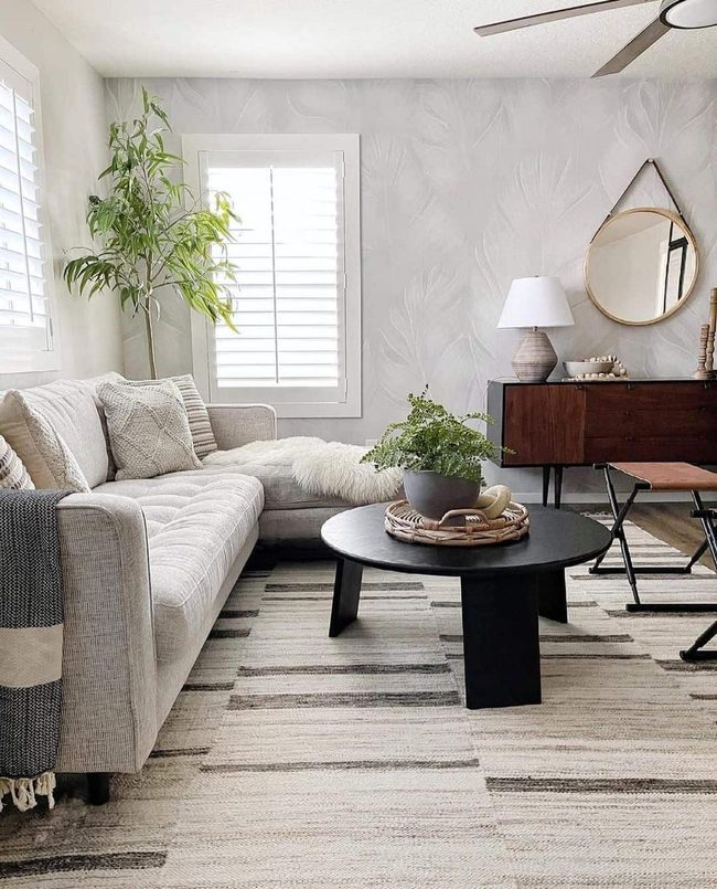 Black Round Farmhouse Coffee Table