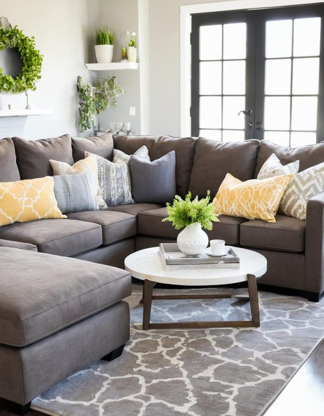 Cream Sectional Lounge Blueprint