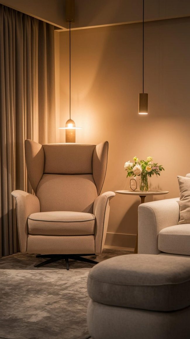 Beige Recliner For Modern Living Rooms