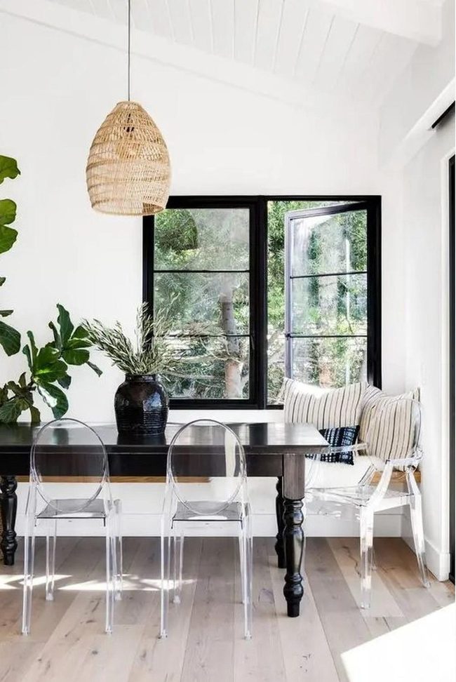 Dark Wood Tables Meet Modern Clarity