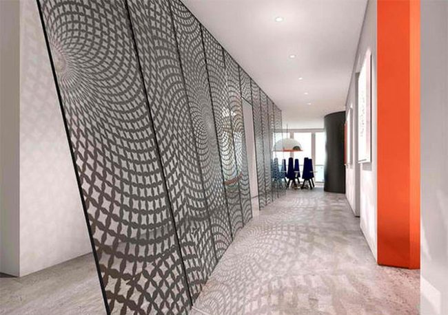 Burnt Orange Contrast Gray Walls