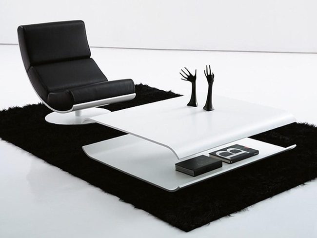 Black And White Geometric Living