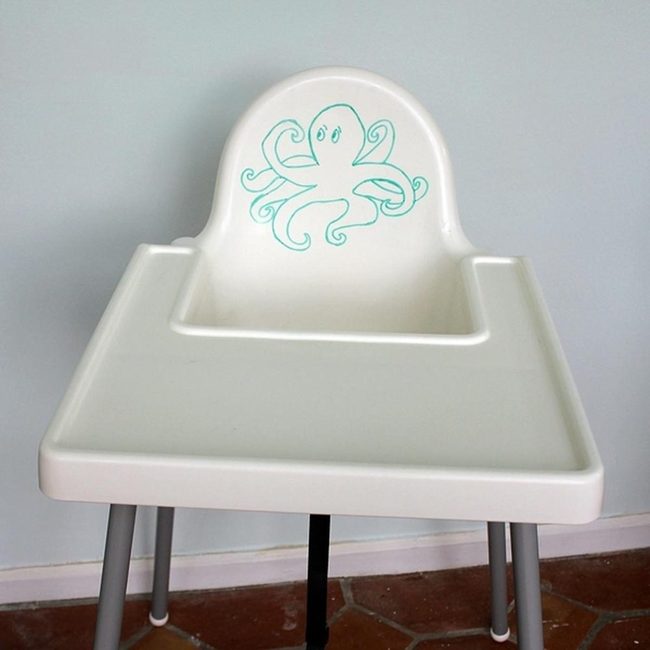 White Frame Metal Gray Legs Octopus