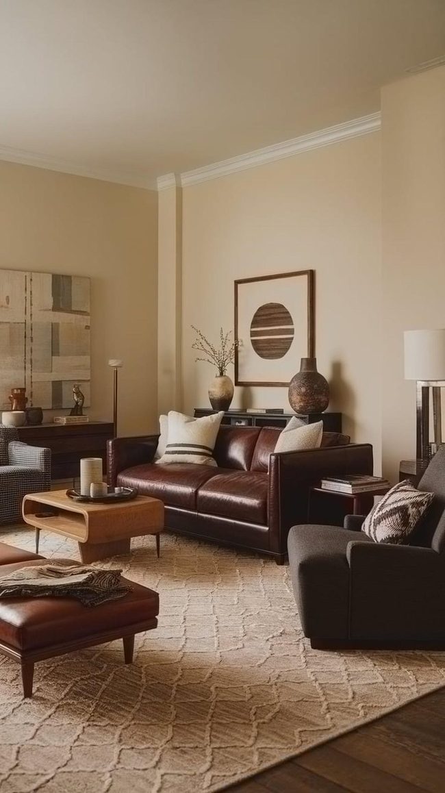 Living Room Hardwood And Stone Greenery