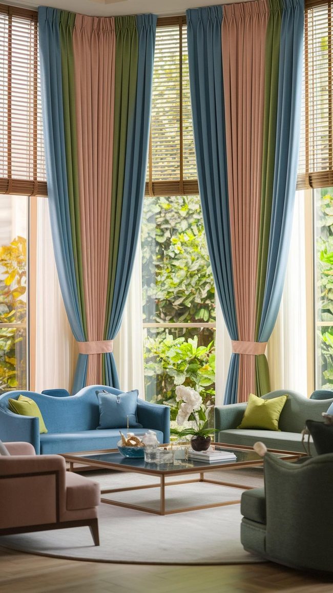 Jewel-Tone Velvet Curtains Transform Living Rooms
