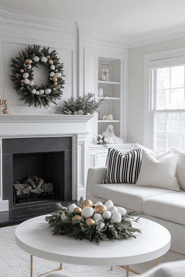 Black White Easter Sitting Room