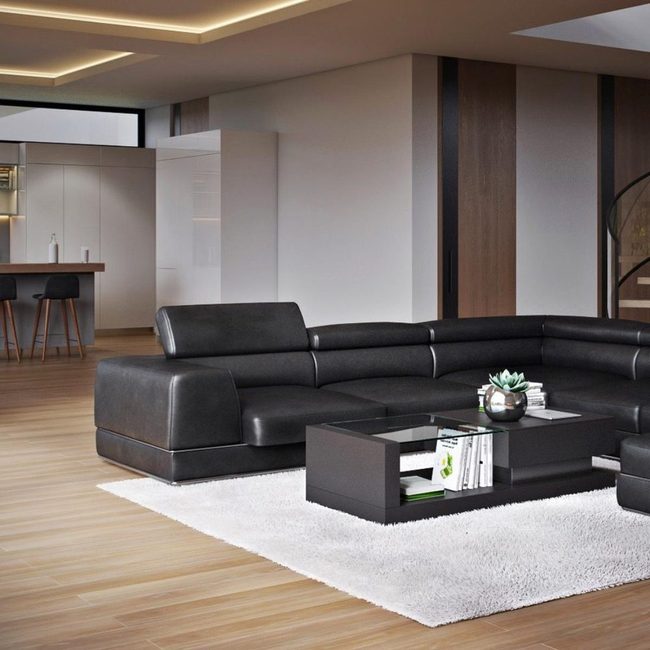 Black Leather Statement Minimalist