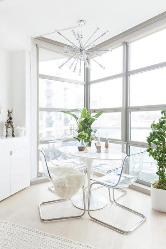 Starburst Chandelier Meets Transparent Elegance
