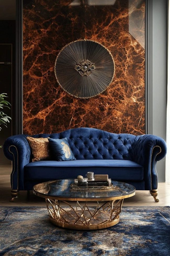 Deep Blue Art Deco Glamour