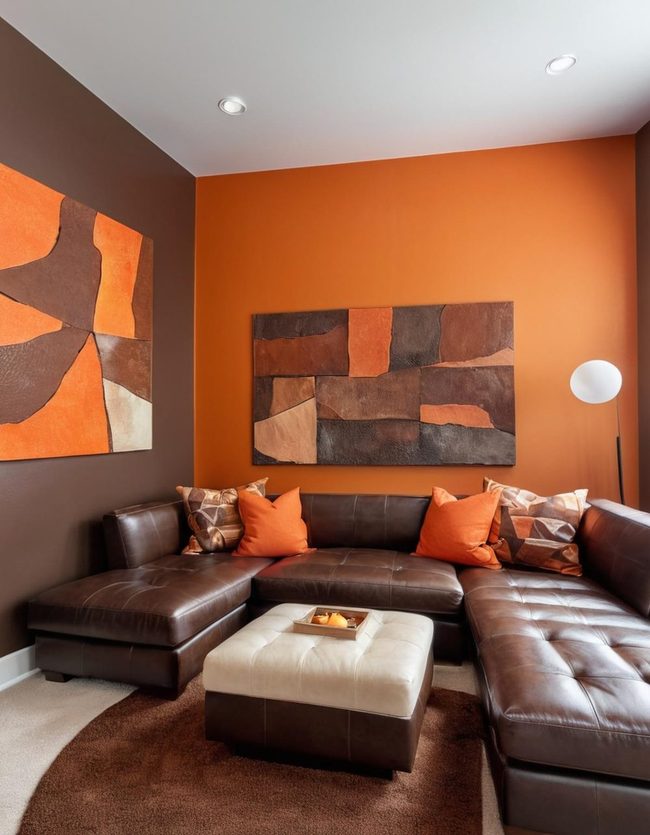 Orange and Brown Sitting Room Balance