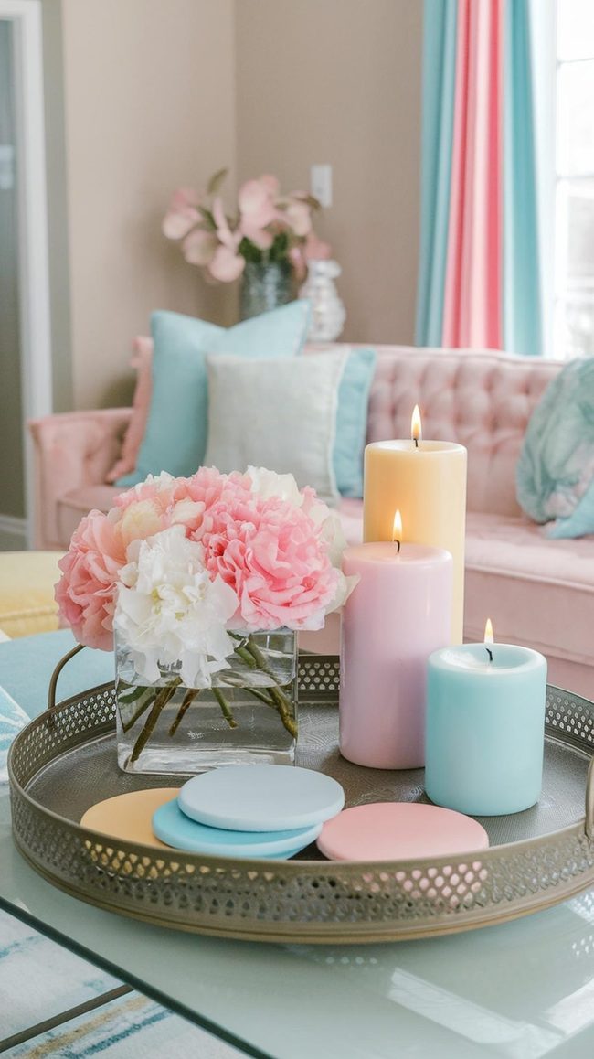 Floral Tray Spring Color Statement