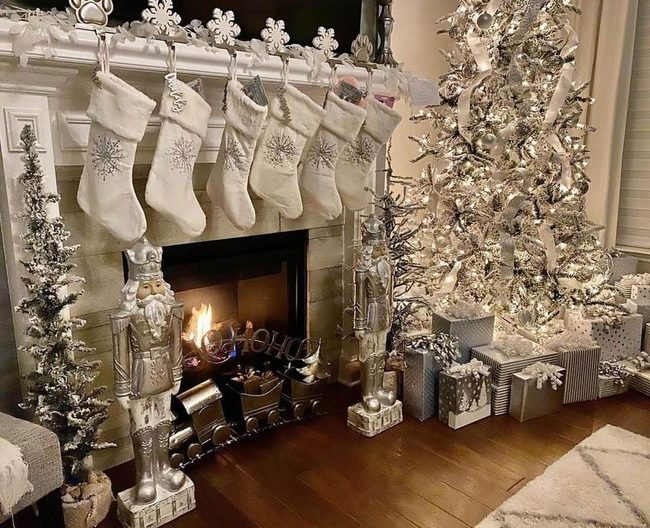 Silver And White Holiday Sparkle