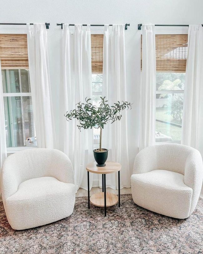 White Chairs Light Wood Simplicity
