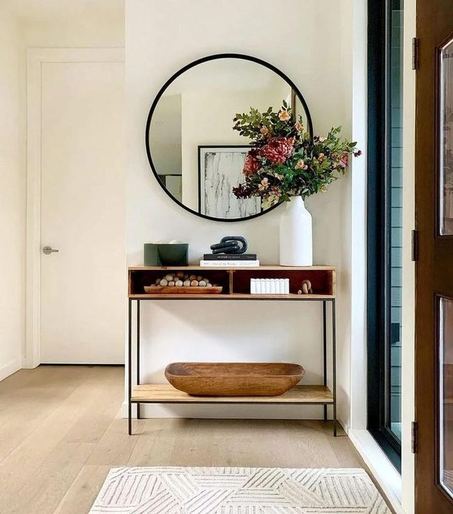Colorful Dried Flowers Entryway Statement
