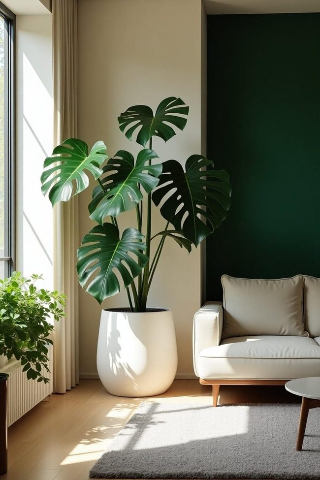 Deep Green Perforated Statement Leaves