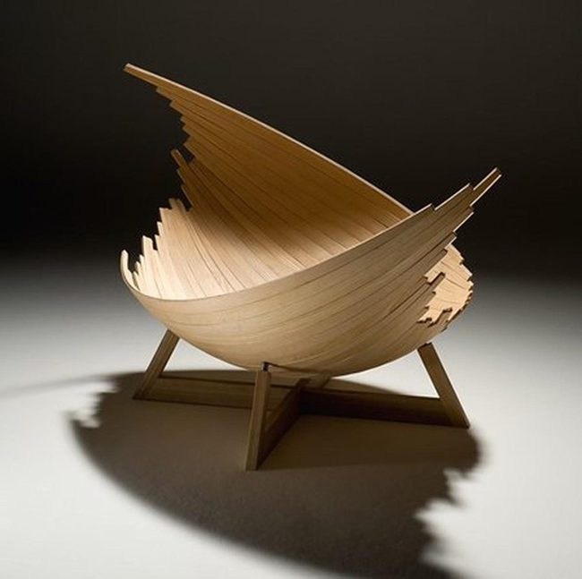 Wooden Bowl Shaped Chair