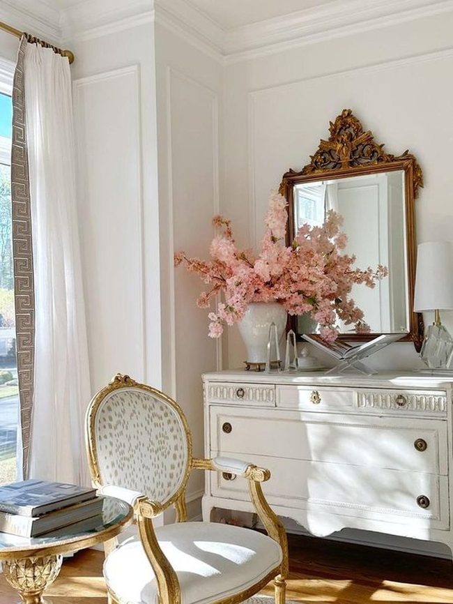 Gold-Trimmed Elegance Meets Sunlit Simplicity