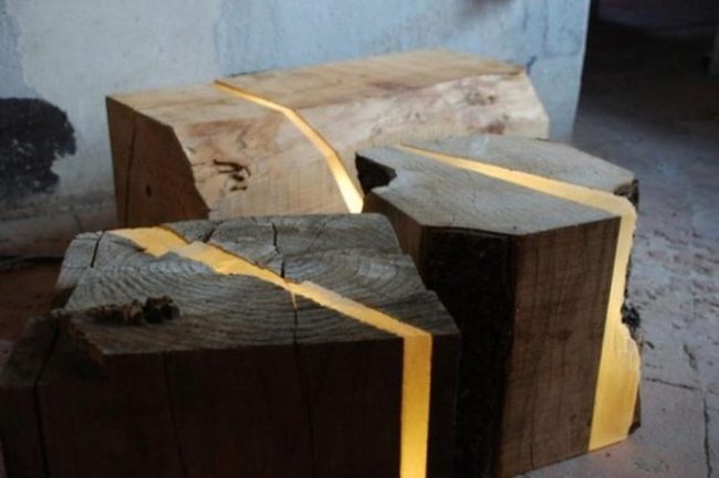 Raw Wood Blocks Shadow Play