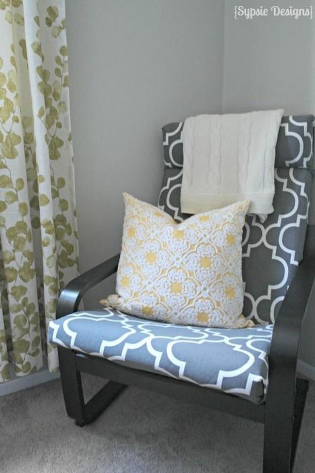 Yellow Pillows Brighten Gray Corner