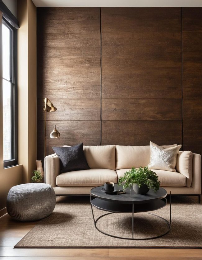 Layered Brown Walls with Depth