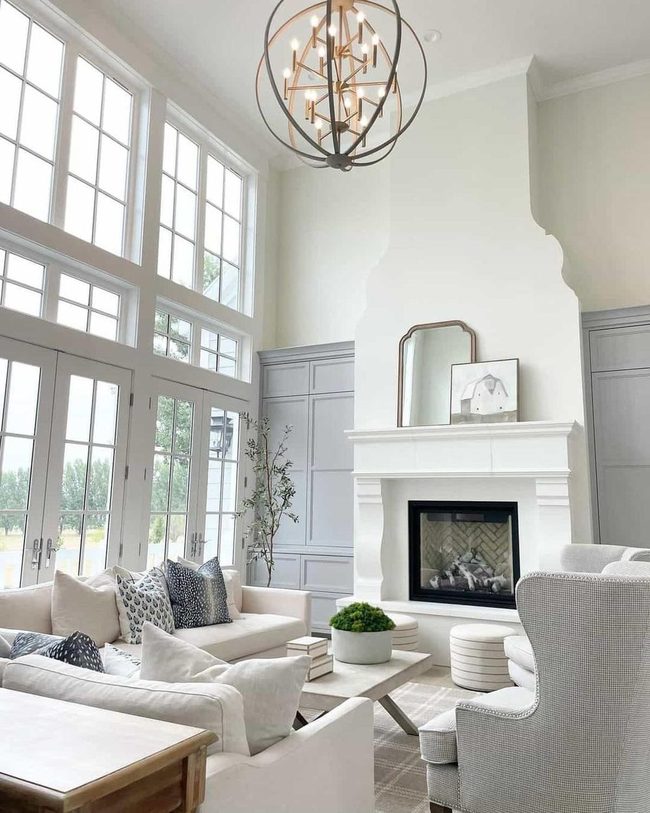 Grey Paneling Meets White Minimalism