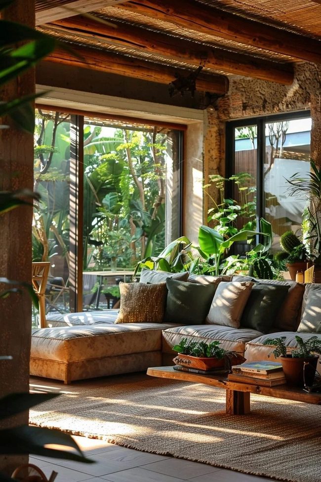 Urban Green Living Room Escape