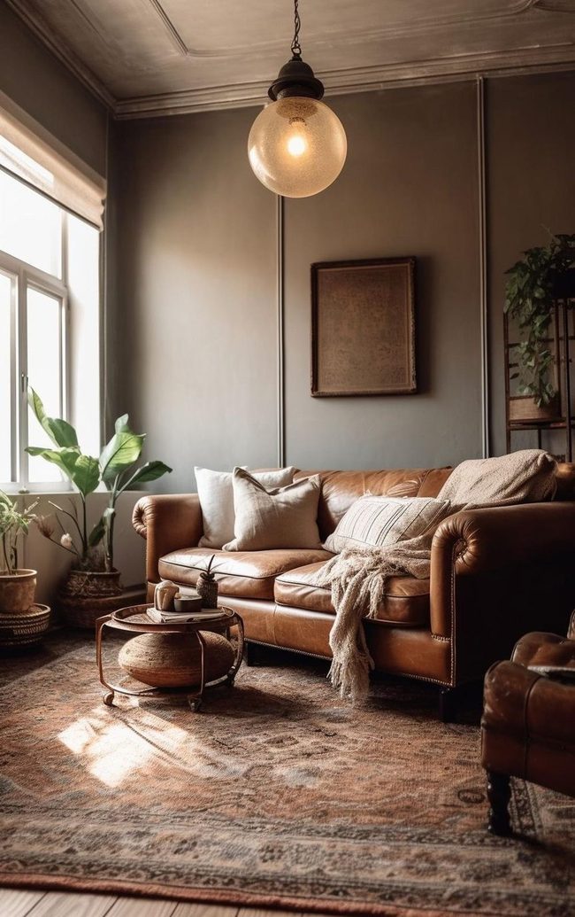 Deep Leather Sofa Sunlit Sanctuary