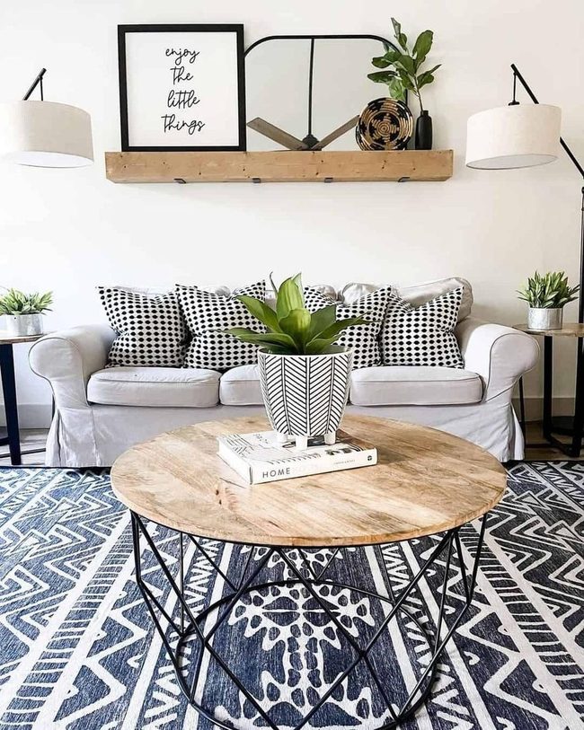 Round Wood Table, Modern Farmhouse Soul
