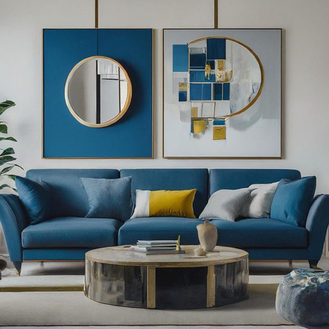 Blue Gray Wall Art Foundation