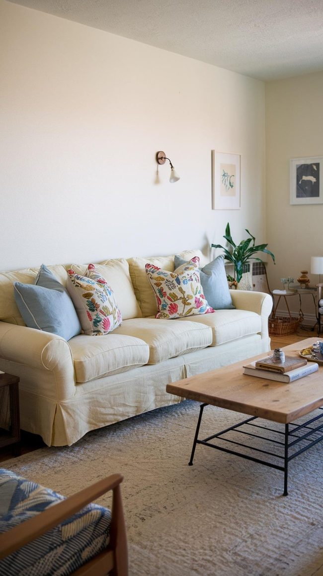 Spring Sofa Refresh In Light Yellows