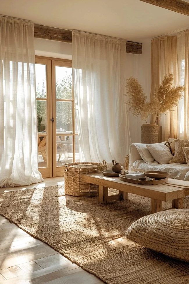 Sunlit Wood And Woven Warmth