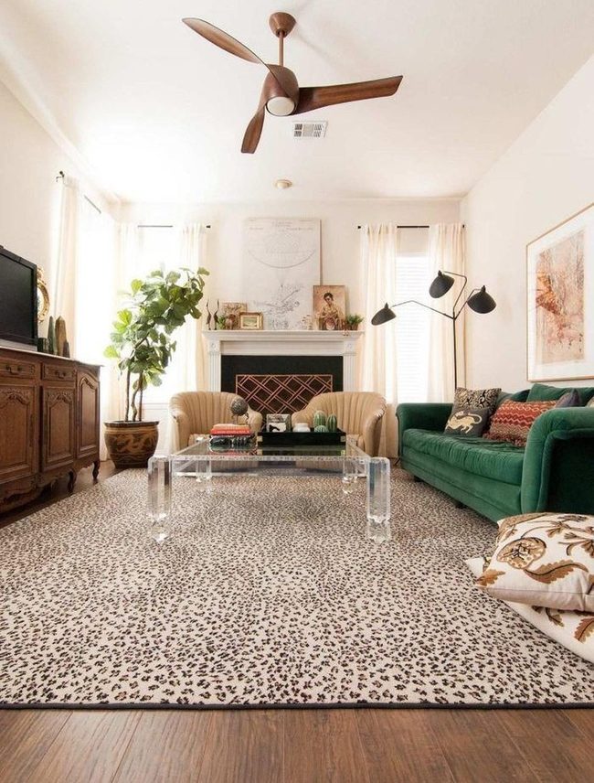Green Velvet Sofa Neutral Living Room