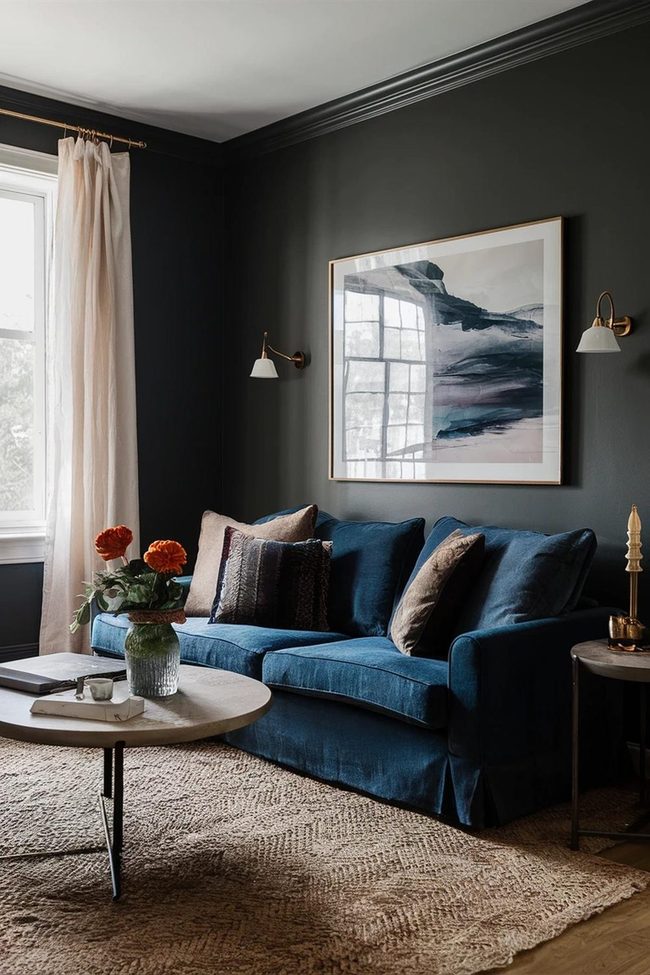 Deep Charcoal Moody Elegance