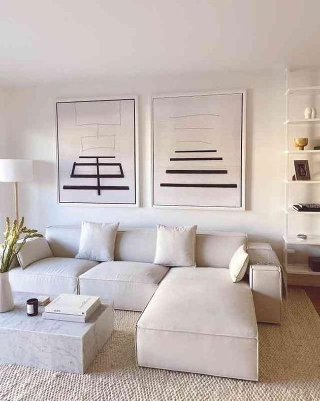 Black And White Marble Living Statement
