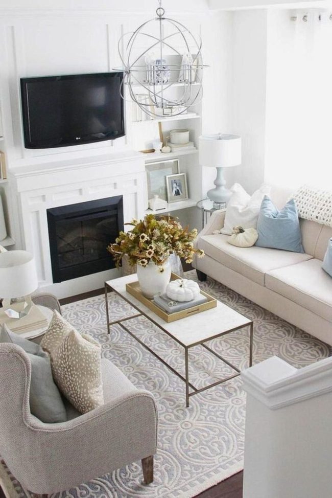 Pale Yellow Throw Over White Sofa
